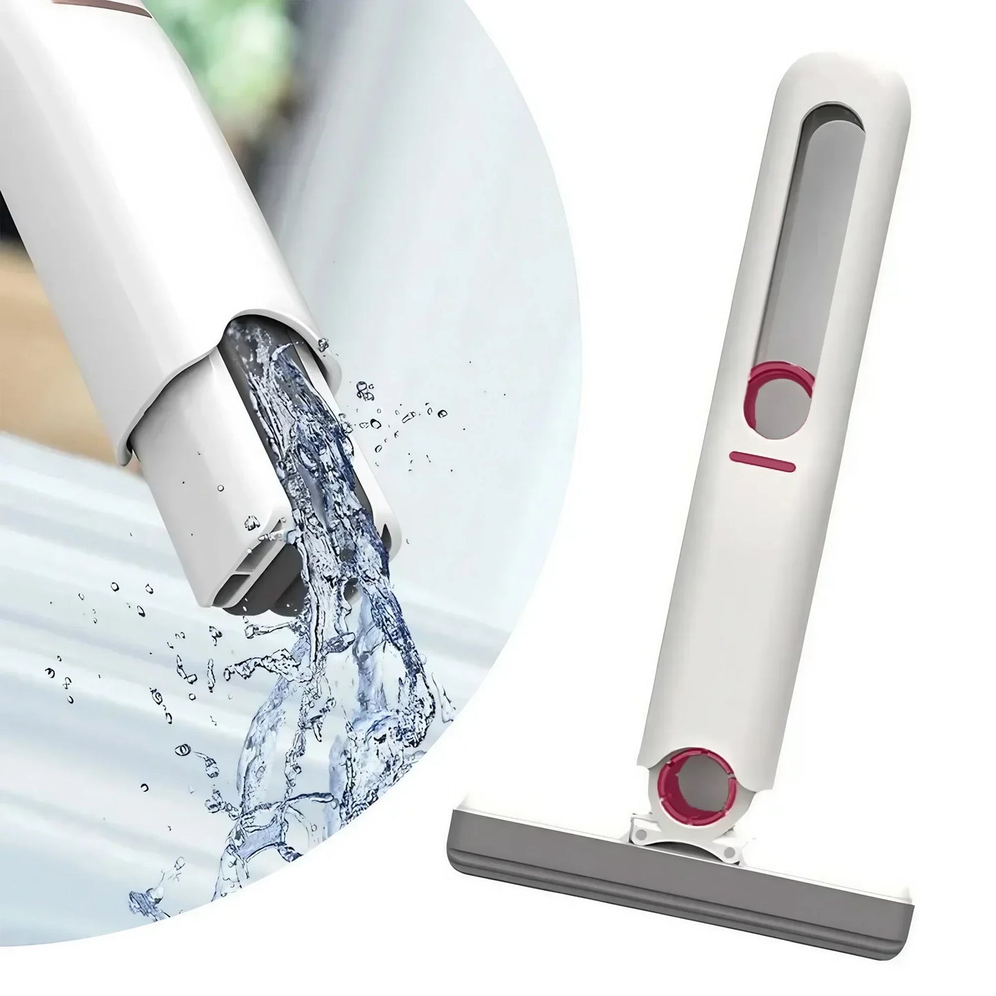 Portable Mini Mop for Glass Cleaning and Toilet Slit Absorbent Mop No Hand Wash Lazy Sponge Household Cleaning Tool
